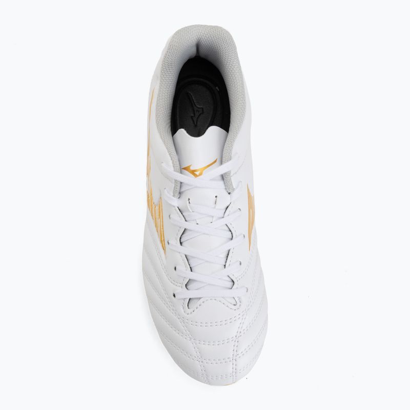 Buty piłkarskie dziecięce Mizuno Monarcida Neo III Select FG white/mp gold 5
