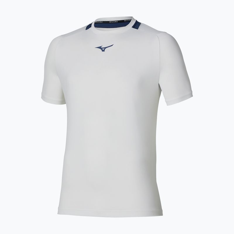 Koszulka tenisowa męska Mizuno Tennis Core Short Sleeve Tee white/insignia blue