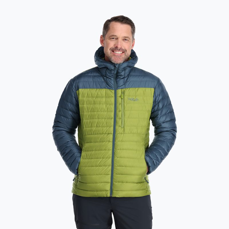 Kurtka puchowa męska Rab Microlight Alpine orion blue/aspen green