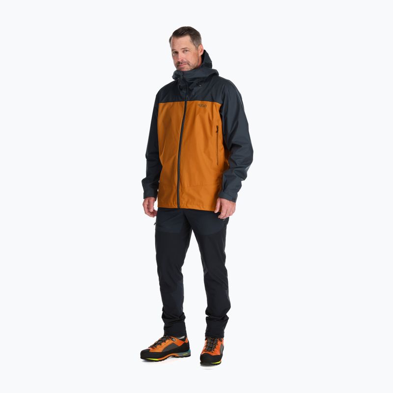 Kurtka przeciwdeszczowa męska Rab Arc Eco beluga/marmalade 3
