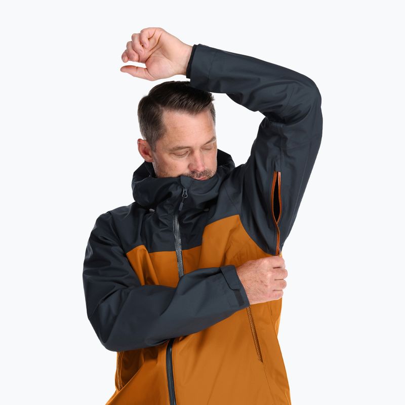 Kurtka przeciwdeszczowa męska Rab Arc Eco beluga/marmalade 6