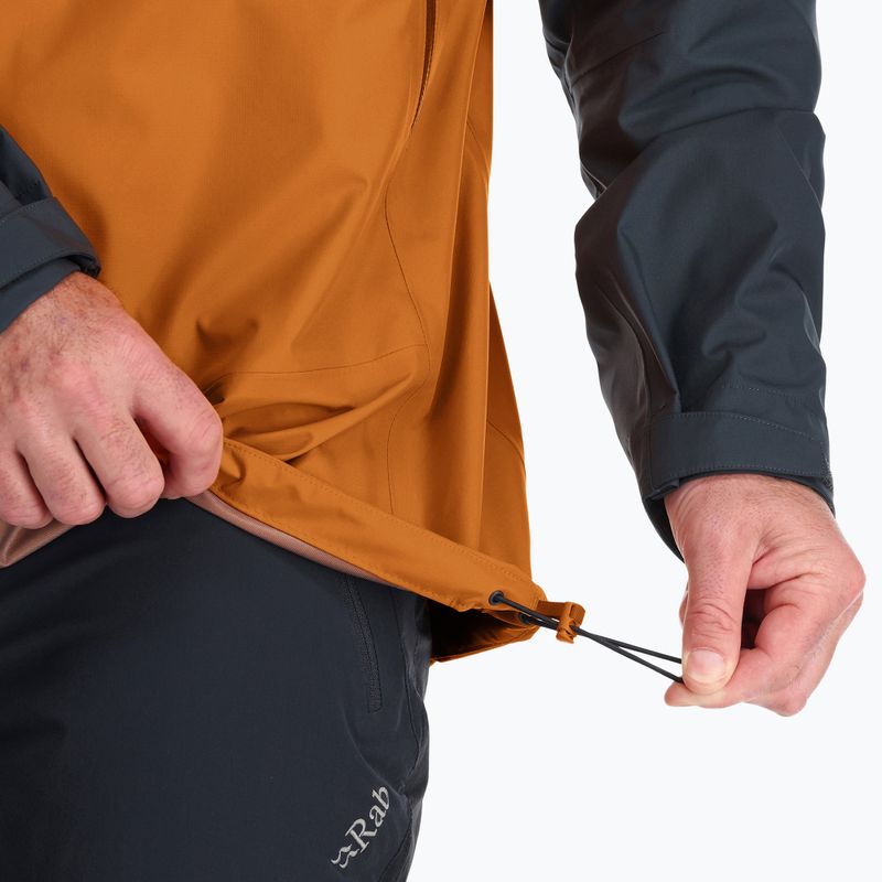 Kurtka przeciwdeszczowa męska Rab Arc Eco beluga/marmalade 8