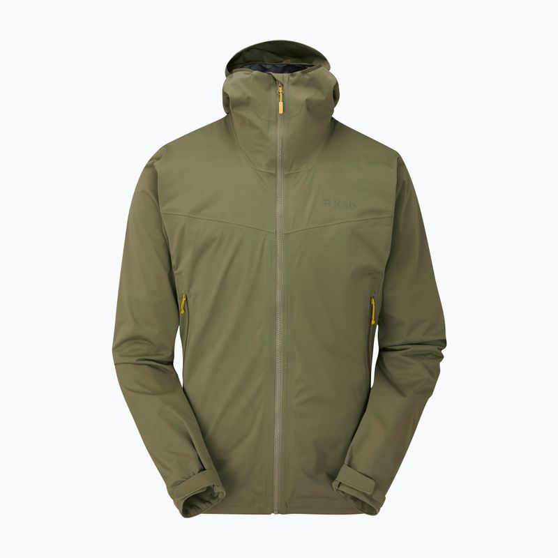 Kurtka przeciwdeszczowa męska Rab Kinetic 2.0 light khaki 8