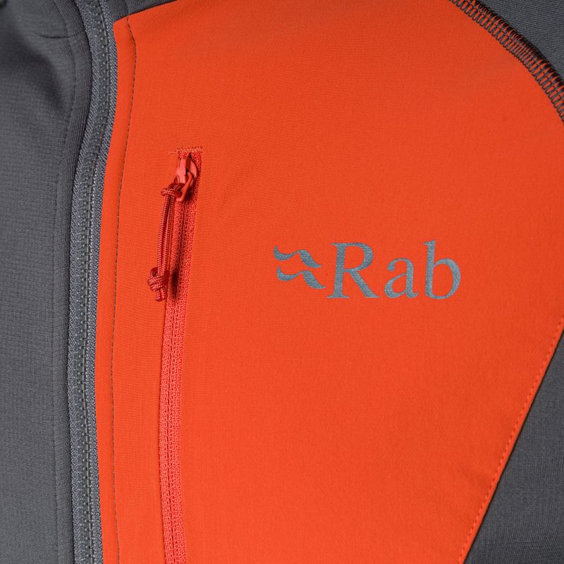 Bluza męska Rab Superflux Hoody graphene/firecracker 7