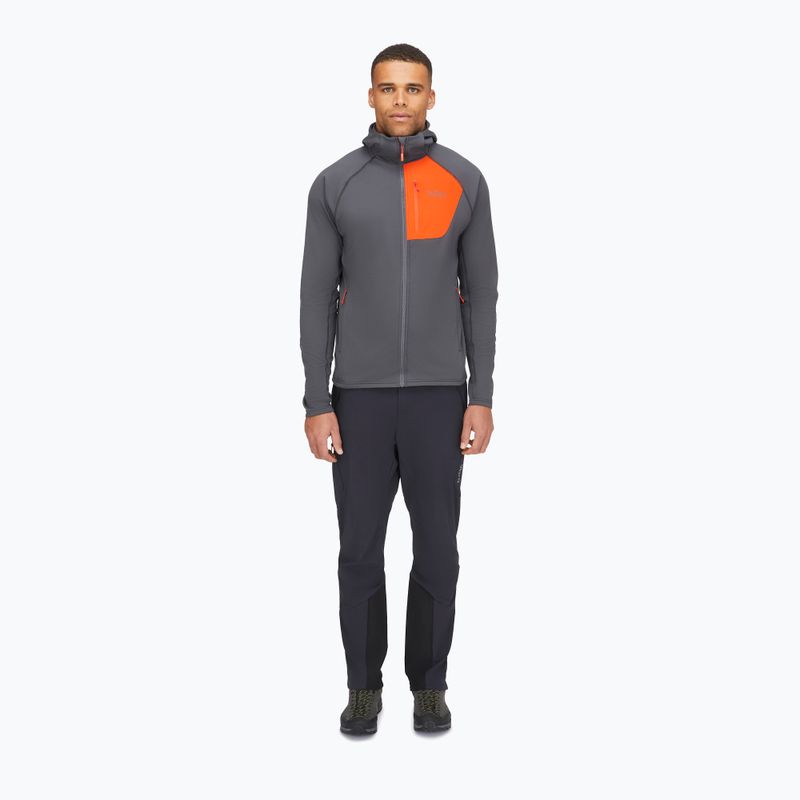 Bluza męska Rab Superflux Hoody graphene/firecracker 4