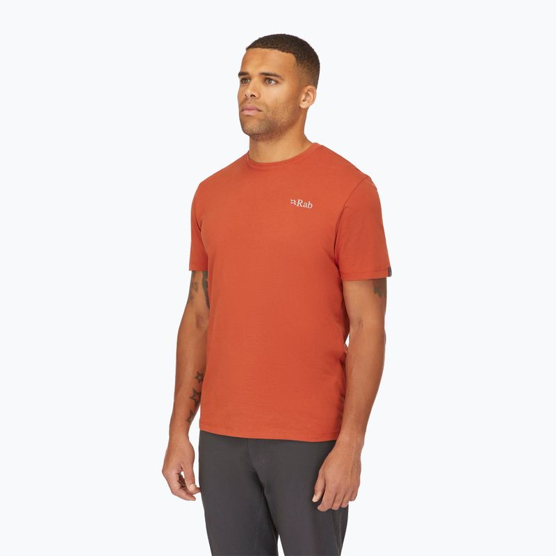 Koszulka męska Rab Stance Mountain Peak red clay 3