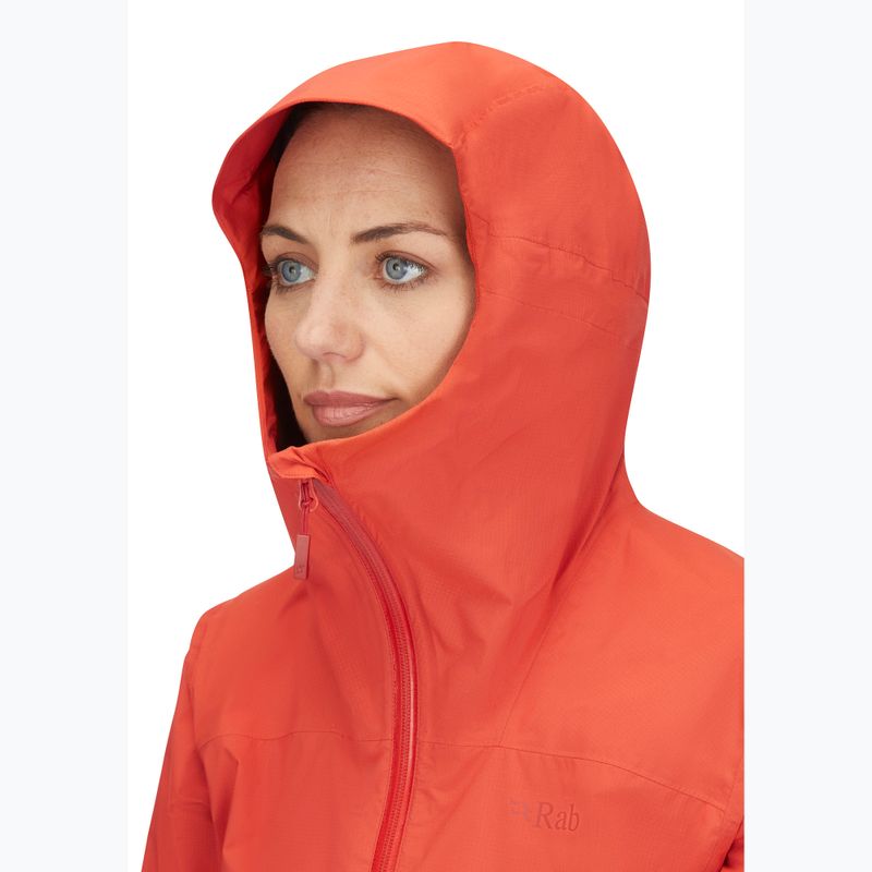 Kurtka przeciwdeszczowa damska Rab Downpour Light red grapefruit 5