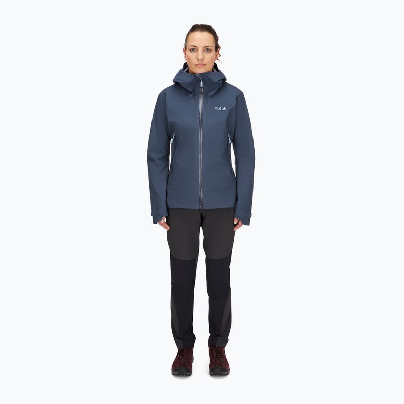 Kurtka przeciwdeszczowa damska Rab Downpour Light tempest blue 2
