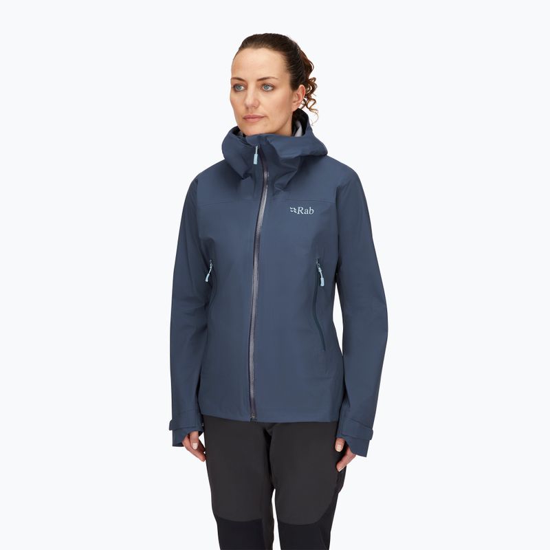 Kurtka przeciwdeszczowa damska Rab Downpour Light tempest blue 4