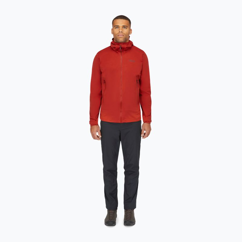 Kurtka przeciwdeszczowa męska Rab Kinetic 2.0 tuscan red 2