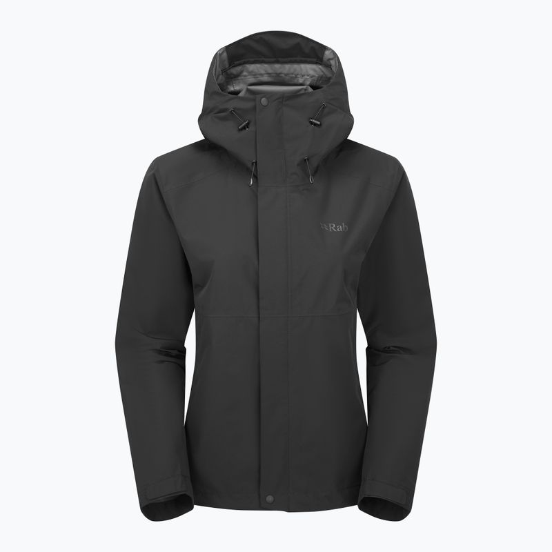 Kurtka przeciwdeszczowa damska Rab Downpour black 12