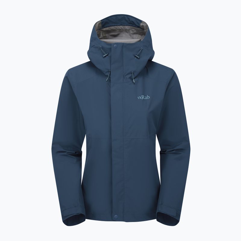 Kurtka przeciwdeszczowa damska Rab Downpour tempest blue