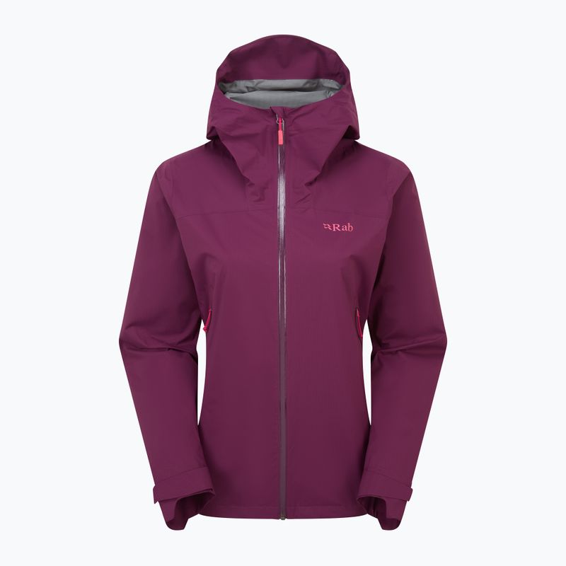Kurtka przeciwdeszczowa damska Rab Downpour Light mulberry