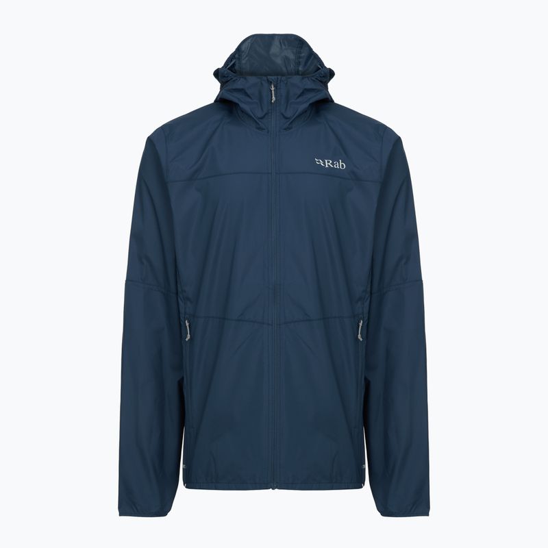 Kurtka przeciwiatrowa męska Rab Windgather Hoody tempest blue