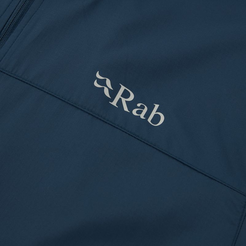 Kurtka przeciwiatrowa męska Rab Windgather Hoody tempest blue 3