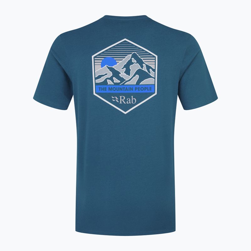 Koszulka męska Rab Stance Mountain Peak tempest blue 2