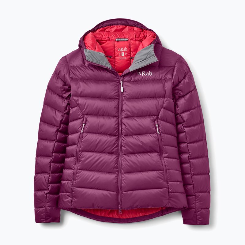 Kurtka puchowa damska Rab Electron Pro Hoody mulberry
