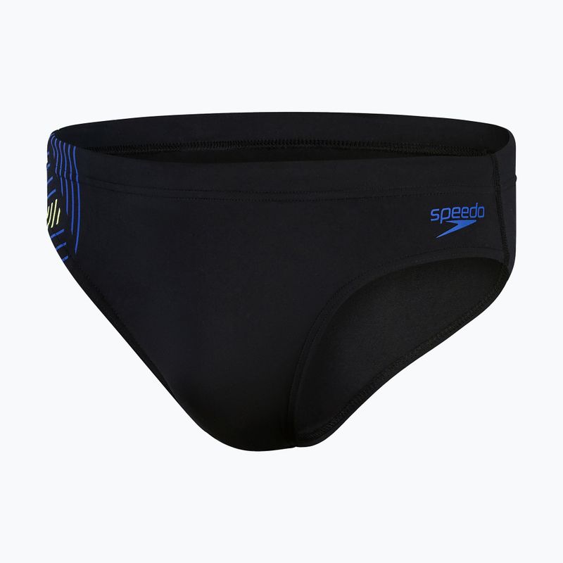 Slipy pływackie męskie Speedo Tech Panel 7 cm Brief black/chroma blue/spritz 4