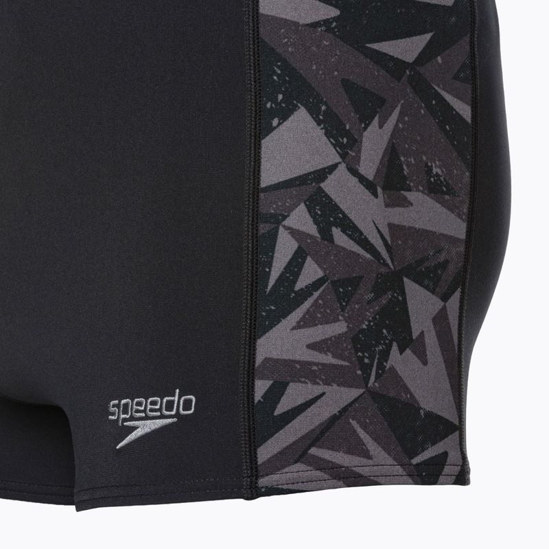 Bokserki pływackie męskie Speedo HyperBoom Panel Aquashort black/oxid grey 4