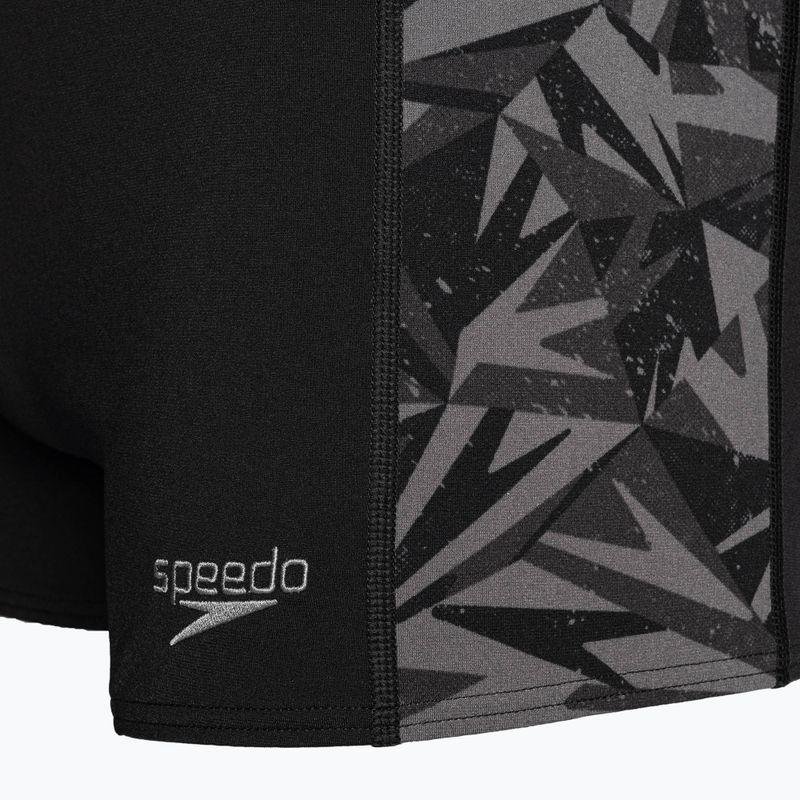 Bokserki pływackie męskie Speedo HyperBoom Panel Aquashort black/oxid grey 3