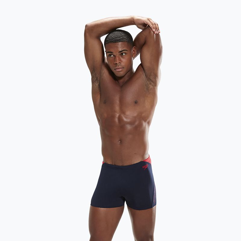 Bokserki kąpielowe męskie Speedo Hyper Boom Splice true navy/fed red 5