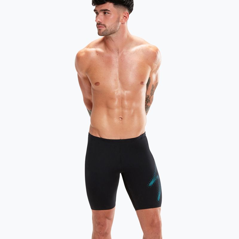 Jammery pływackie męskie Speedo HyperBoom Placement Jammer black/bolt 6