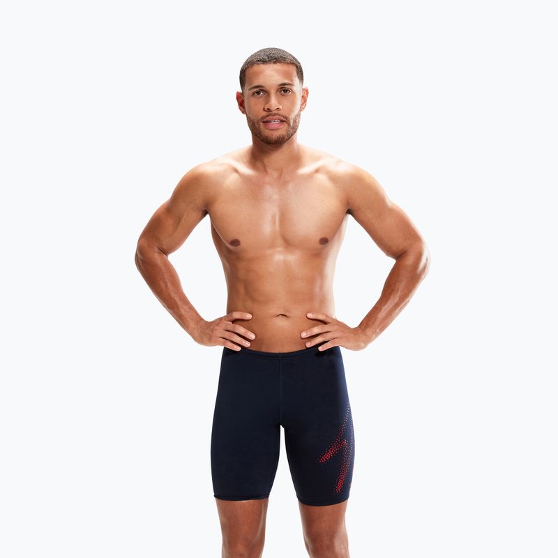 Jammery pływackie męskie Speedo HyperBoom Placement Jammer true navy/fed red 4