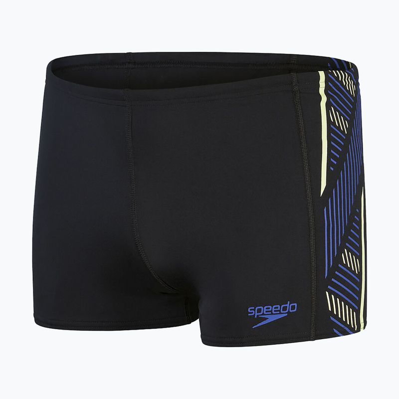 Bokserki kąpielowe męskie Speedo Tech Panel Aquashort black/chroma blue/spritz 4
