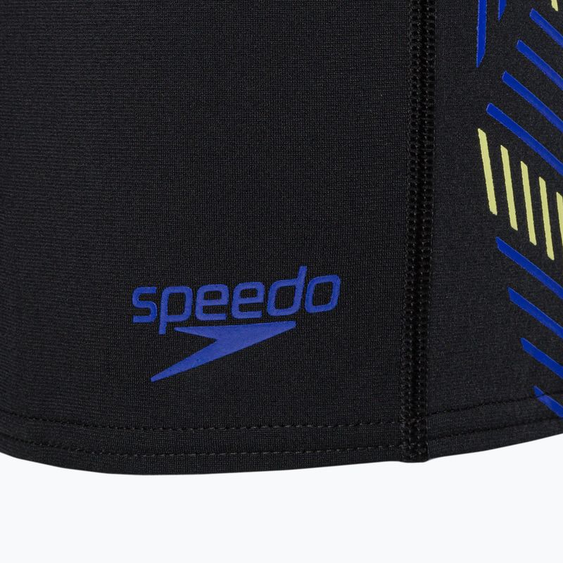 Bokserki kąpielowe męskie Speedo Tech Panel Aquashort black/chroma blue/spritz 3
