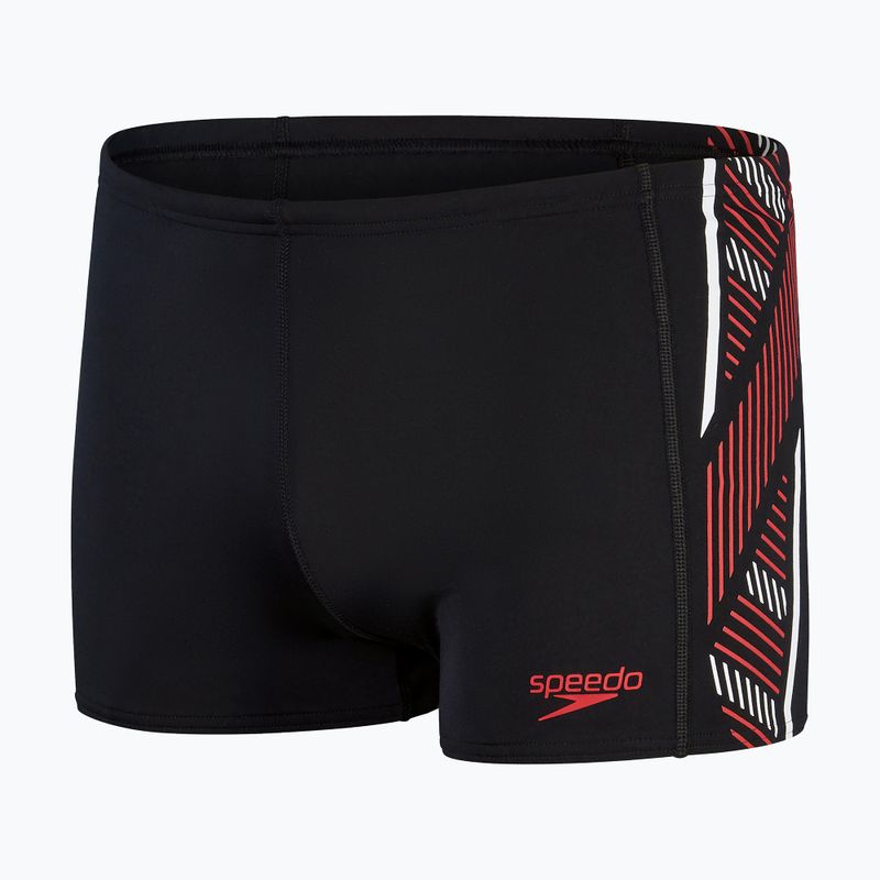 Bokserki kąpielowe męskie Speedo Tech Panel Aquashort black/fed red/white 4