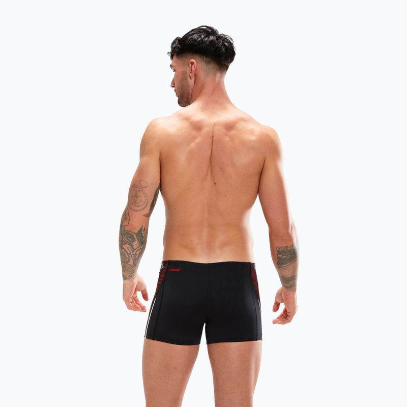 Bokserki kąpielowe męskie Speedo Tech Panel Aquashort black/fed red/white 6
