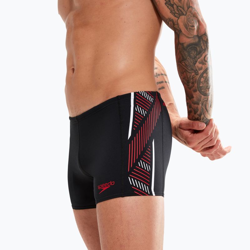 Bokserki kąpielowe męskie Speedo Tech Panel Aquashort black/fed red/white 7