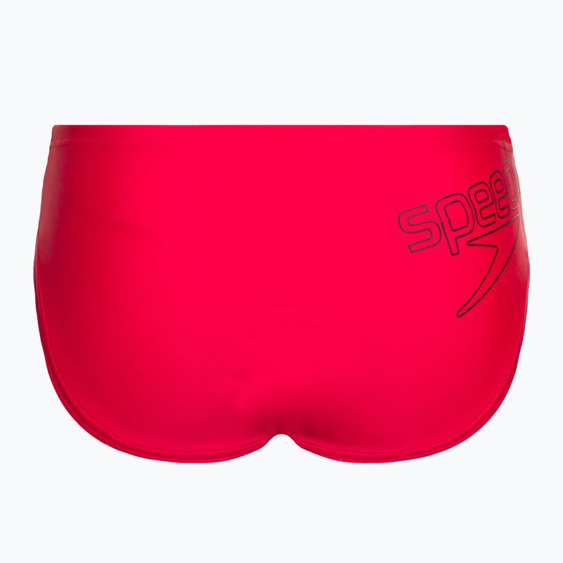 Slipy pływackie dziecięce Speedo Logo 6.5 cm Brief fed red/black 2