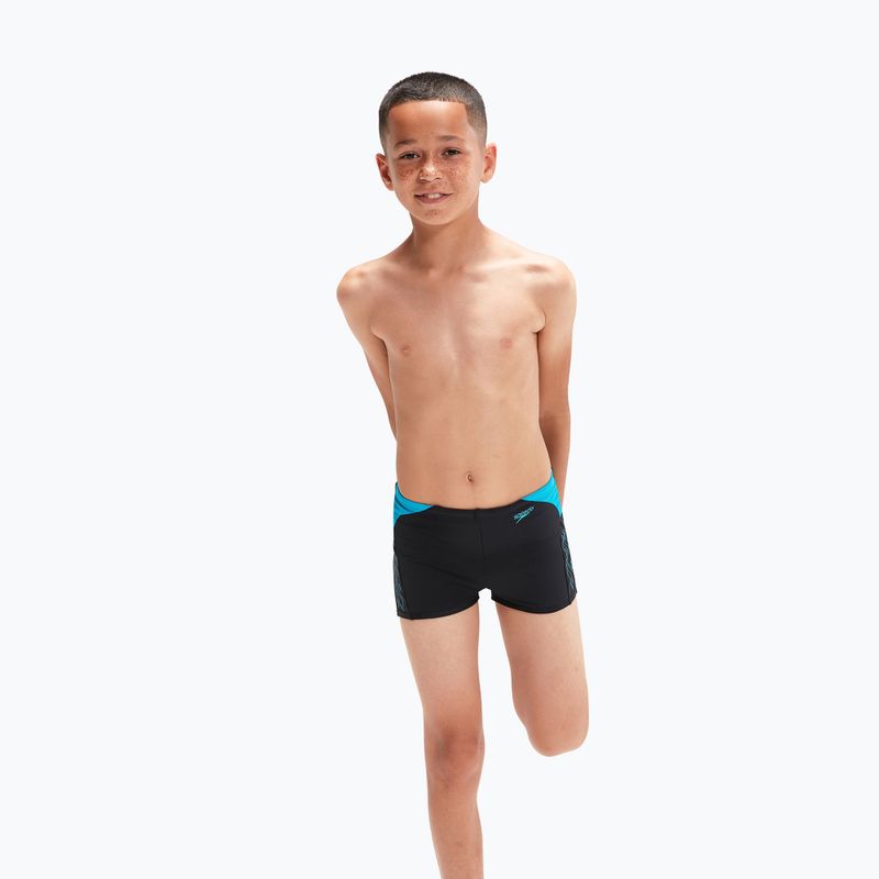 Bokserki kąpielowe dziecięce Speedo Hyper Boom Logo Splice black/bolt 5