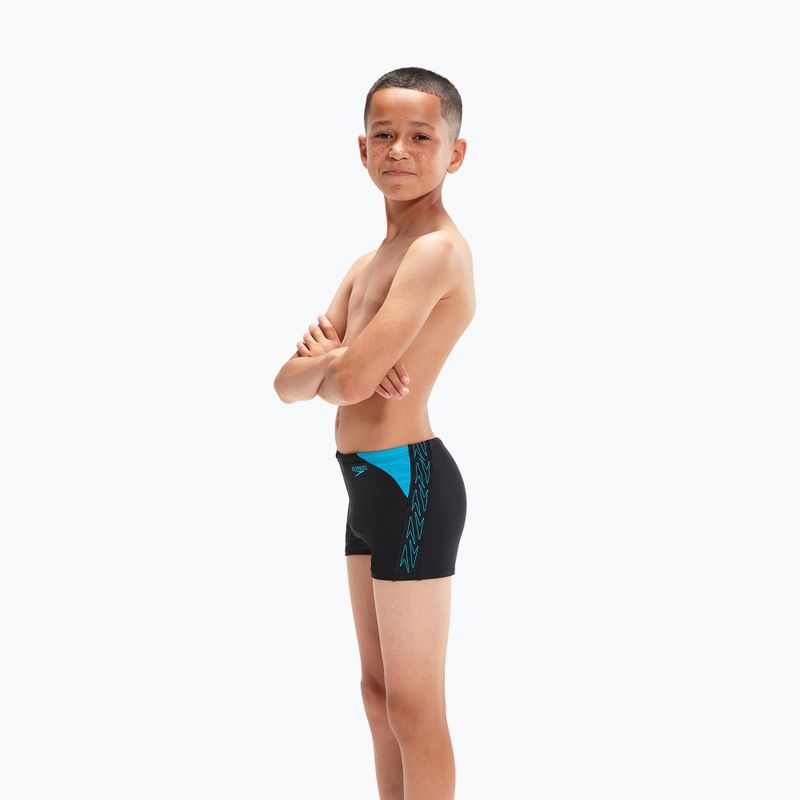Bokserki kąpielowe dziecięce Speedo Hyper Boom Logo Splice black/bolt 6
