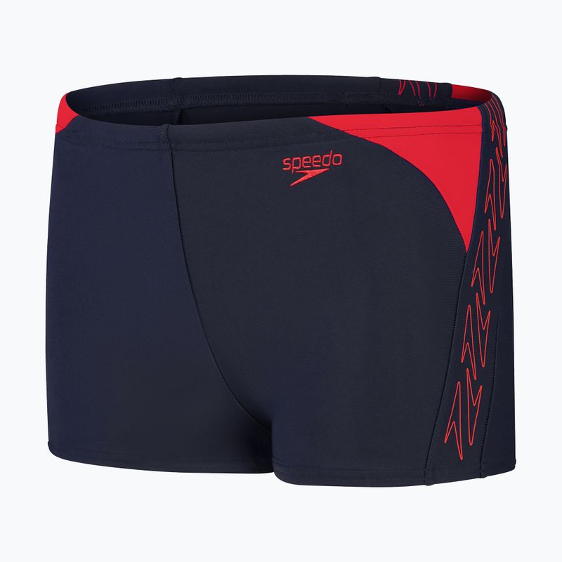 Bokserki kąpielowe dziecięce Speedo Hyper Boom Logo Splice true navy/fed red 4