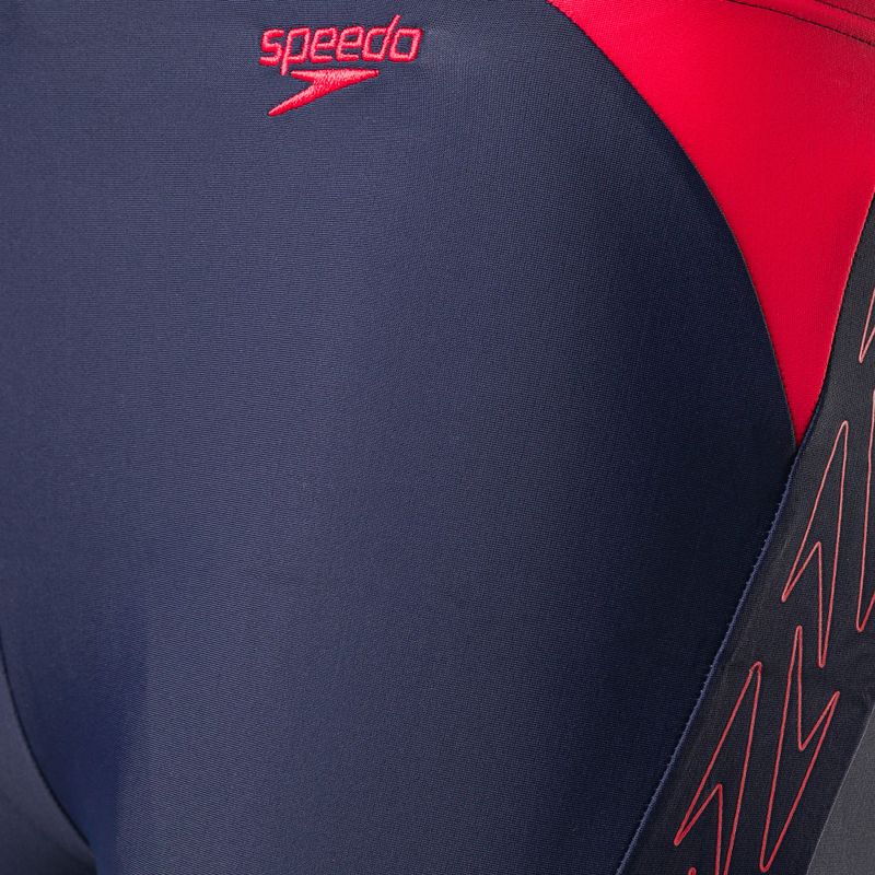 Bokserki kąpielowe dziecięce Speedo Hyper Boom Logo Splice true navy/fed red 3