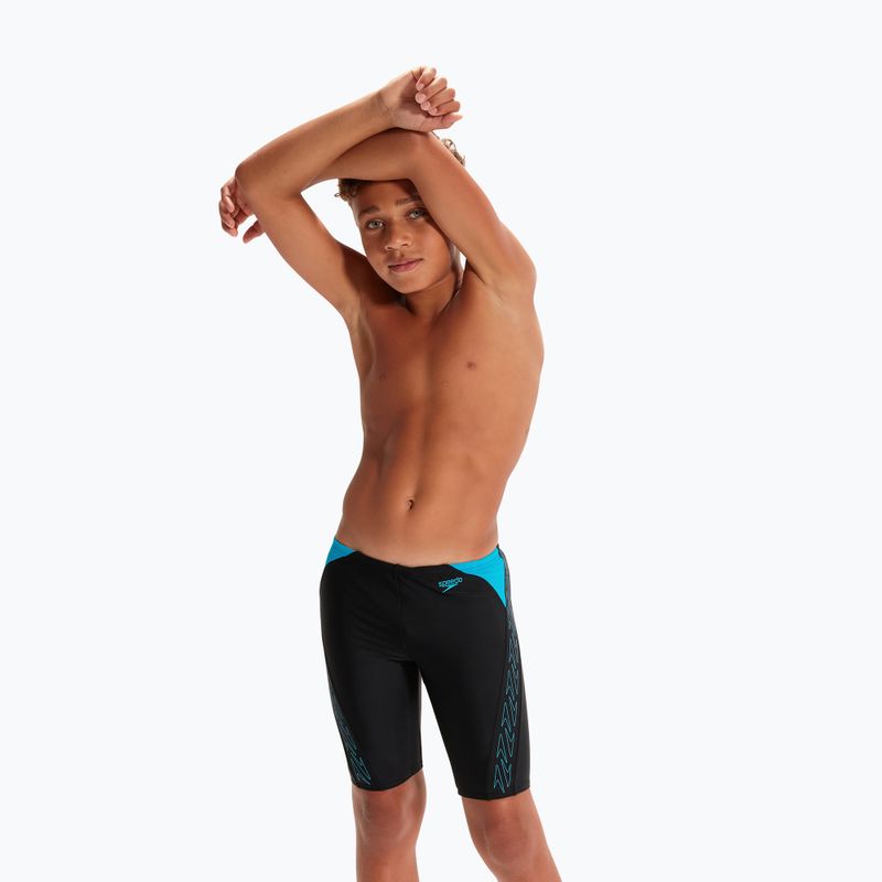 Jammery pływackie dziecięce Speedo Hyper Boom Logo Splice black/bolt 5