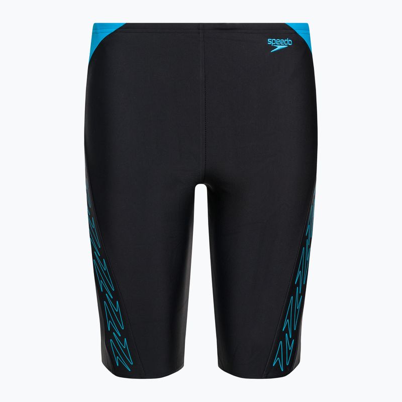 Jammery pływackie dziecięce Speedo Hyper Boom Logo Splice black/bolt