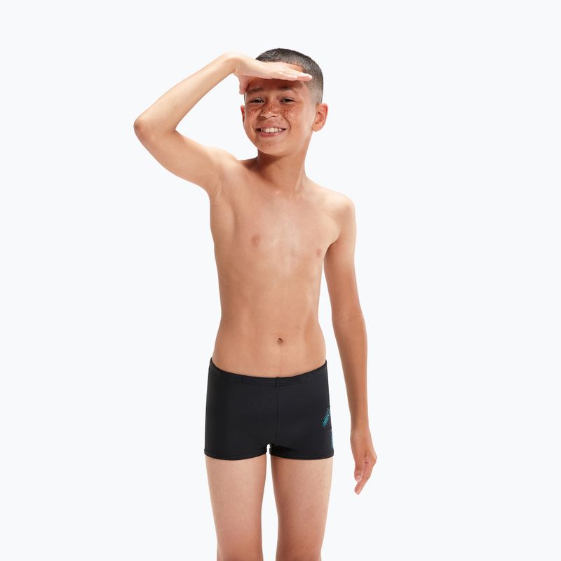 Bokserki pływackie dziecięce Speedo Hyper Boom Logo Placement black/bolt 4