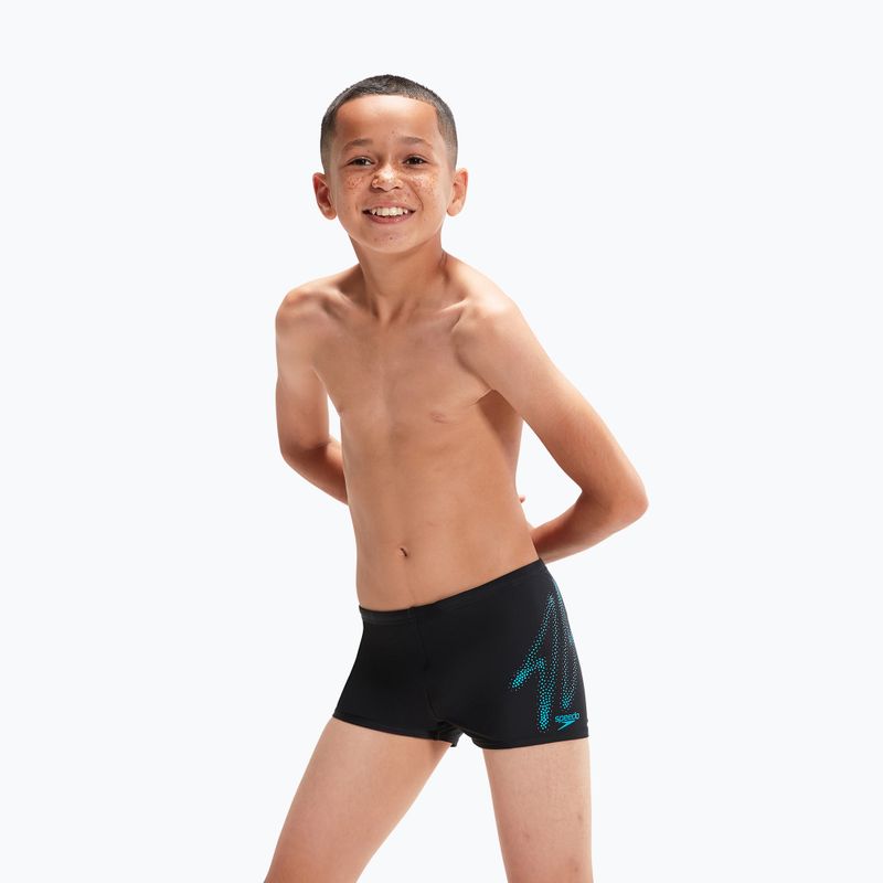 Bokserki pływackie dziecięce Speedo Hyper Boom Logo Placement black/bolt 5
