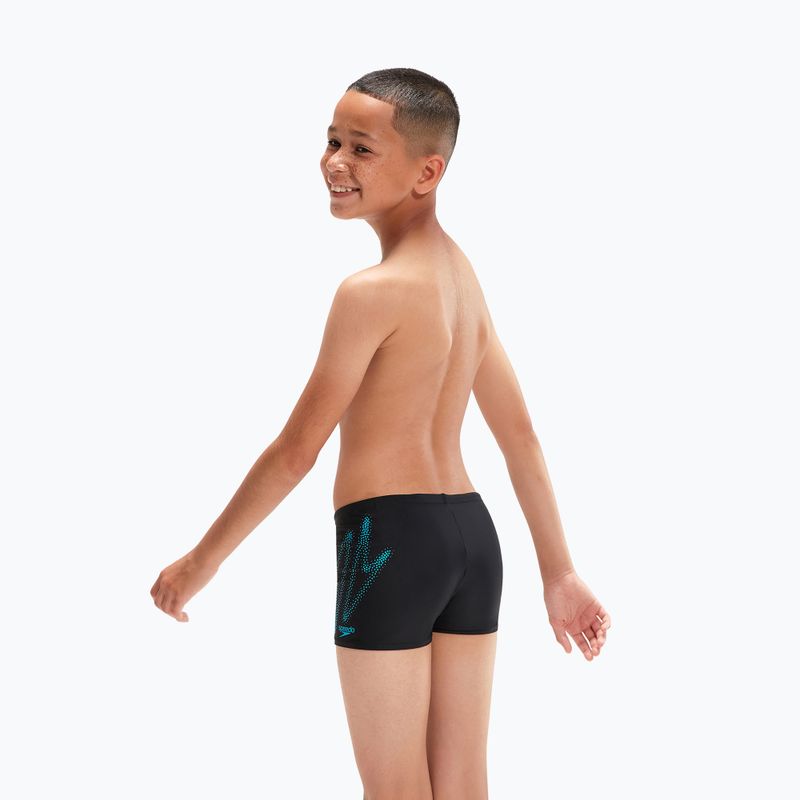 Bokserki pływackie dziecięce Speedo Hyper Boom Logo Placement black/bolt 6