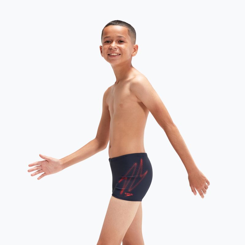 Bokserki pływackie dziecięce Speedo Hyper Boom Logo Placement true navy/fed red 6