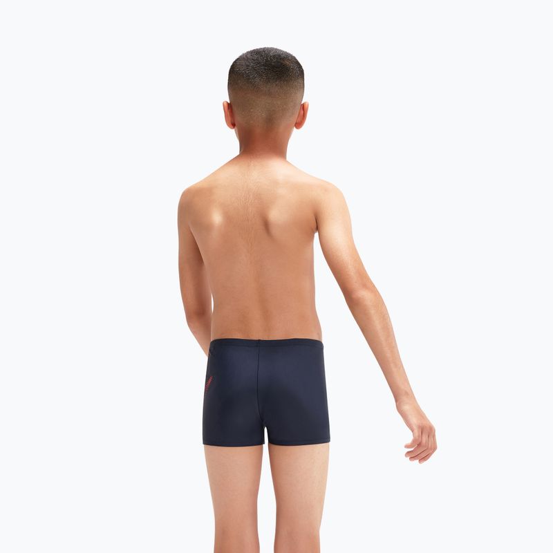 Bokserki pływackie dziecięce Speedo Hyper Boom Logo Placement true navy/fed red 7