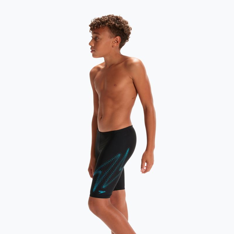Jammery pływackie dziecięce Speedo Hyper Boom Logo Placement black/bolt 6
