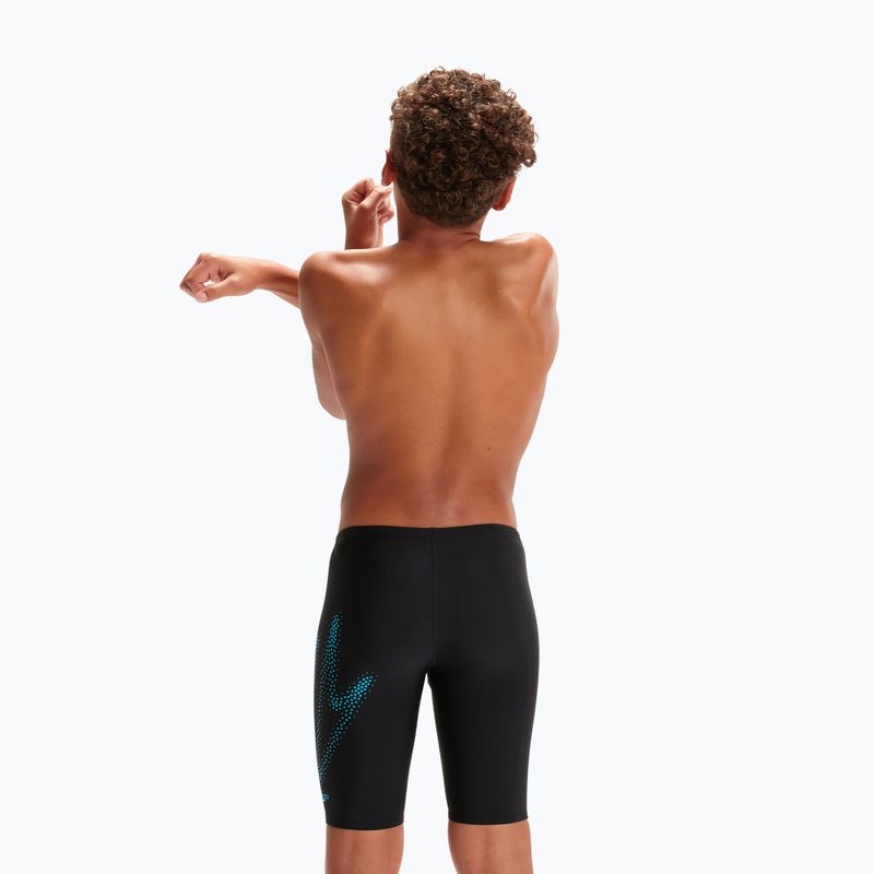 Jammery pływackie dziecięce Speedo Hyper Boom Logo Placement black/bolt 7