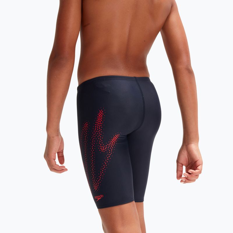 Jammery pływackie dziecięce Speedo Hyper Boom Logo Placement true navy/fed red 7