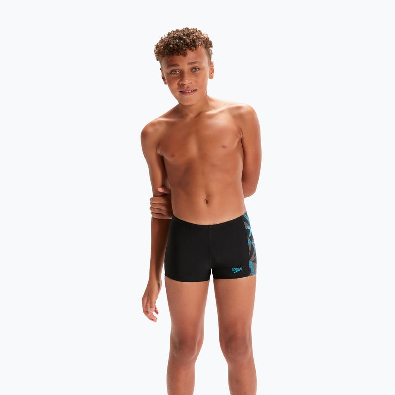 Bokserki kąpielowe dziecięce Speedo HyperBoom Placement black/bolt/dove grey 4