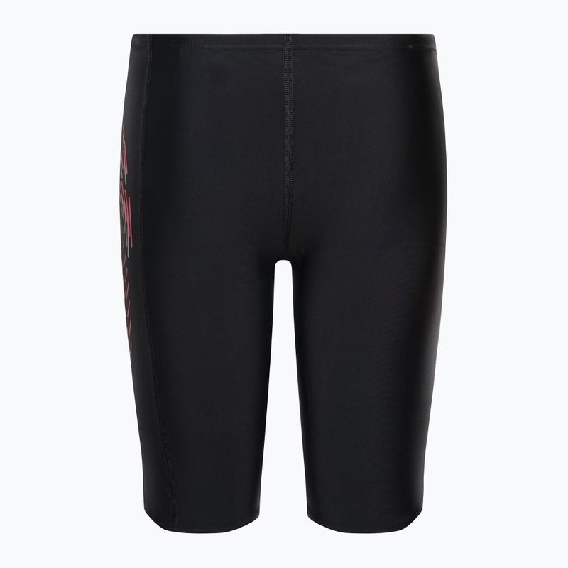 Jammery pływackie dziecięce Speedo Plastisol Placement Jammer black/fed red/dapple grey 2