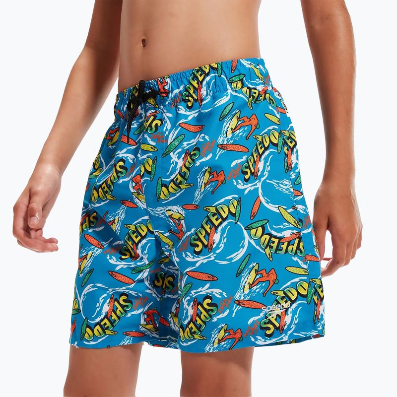 Szorty kąpielowe dziecięce Speedo Printed 15" bolt/bright yellow/salso/lawn 5